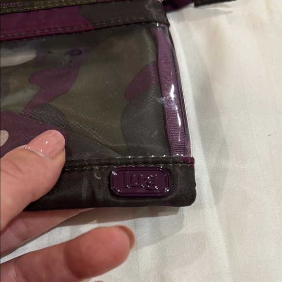 Lug Transport Cosmetic Set of 2 Bags in Camo Berry Purple and Green - Picture 3 of 4